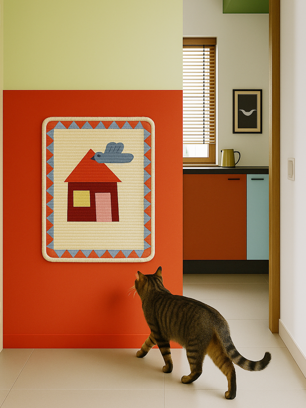 Sisal Cat Scratch Mat | Red Roof