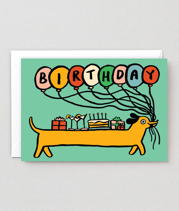 Sausage Dog Birthday Card