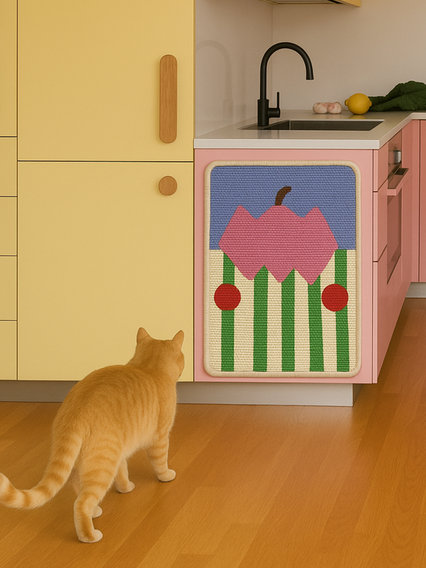 Sisal Cat Scratch Mat | Rosy Cheek