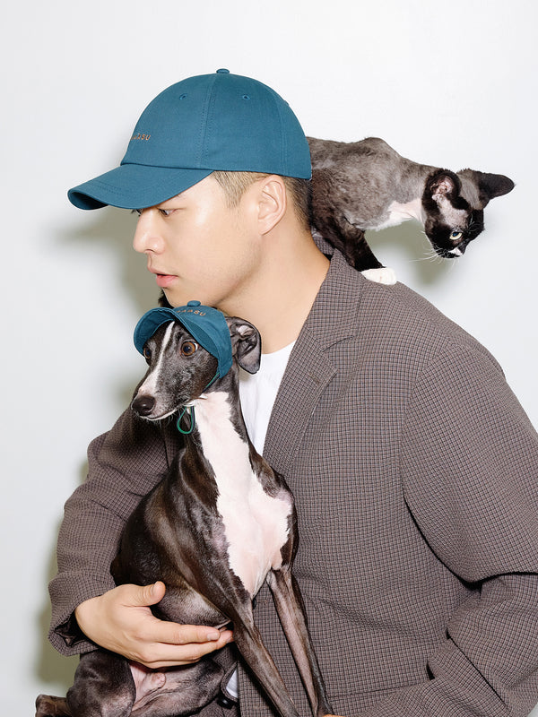 Adjustable Cotton Dog Hat - Matching for Pet and Owner | Lake Blue