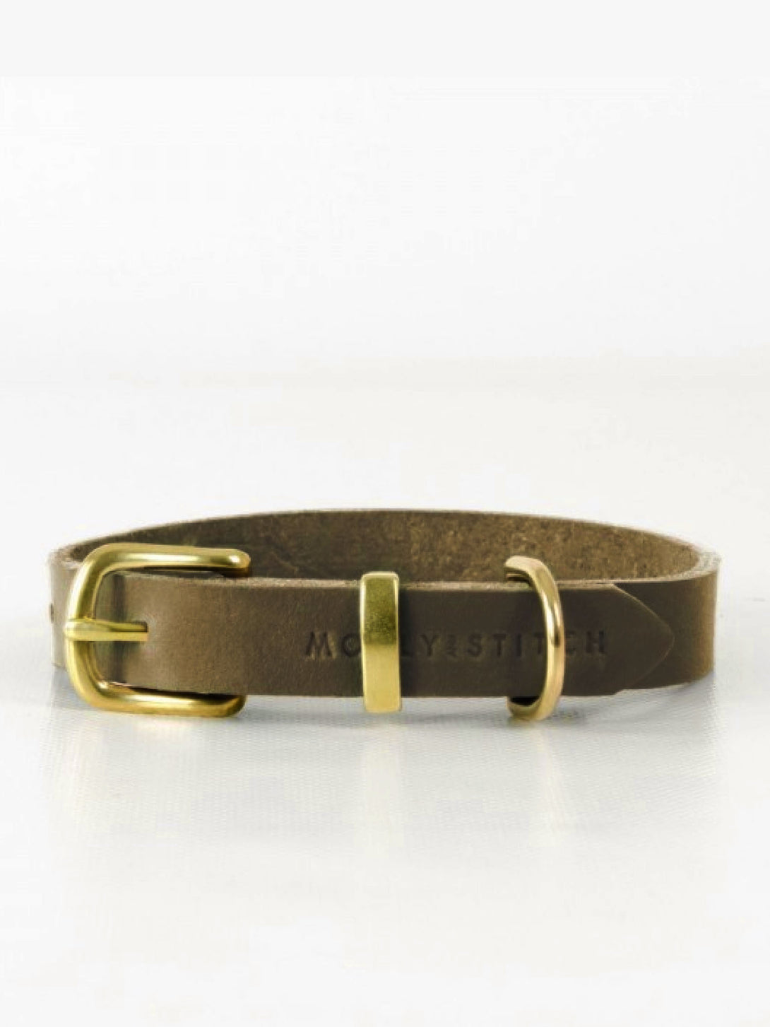 [OLIVE TREE] BUTTER LEATHER DOG COLLAR - 2&4 PETS PETS