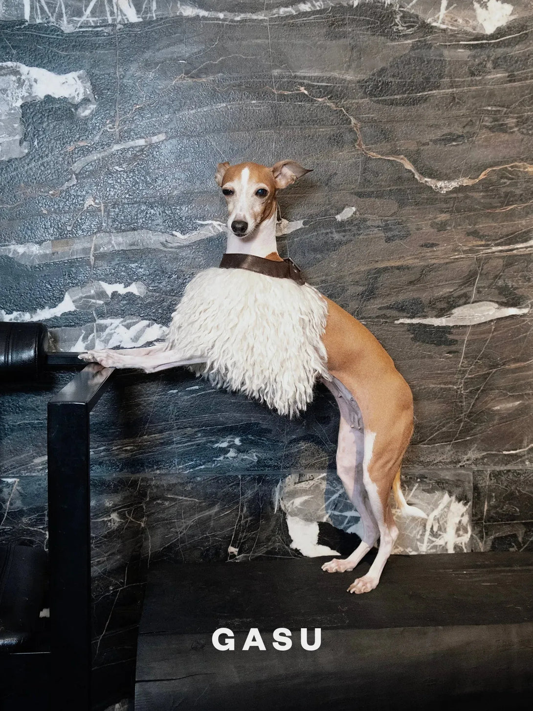 Handcrafted Faux Fur Leather Cloak Ivory