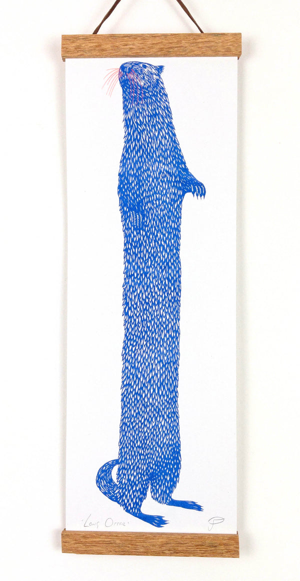 Long Otter: Artistic Riso Print