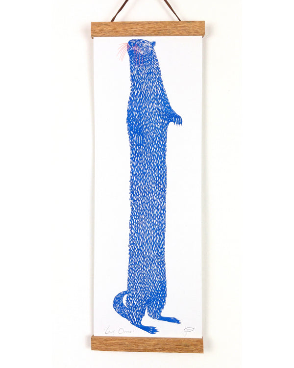 Long Otter: Artistic Riso Print