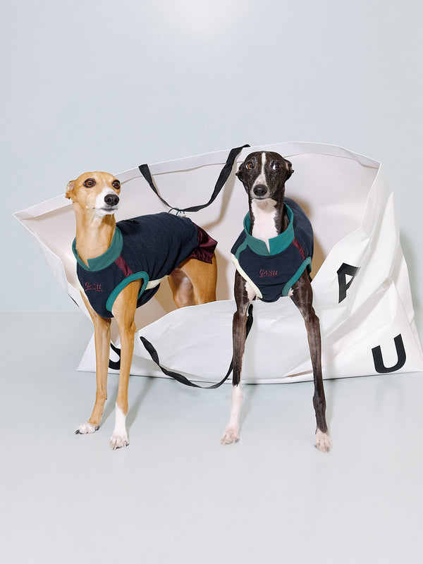 Convertible Dog Vest & Pleated Skirt | Navy Racer