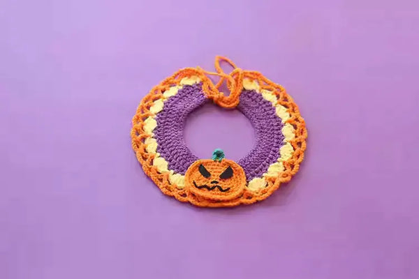 Hand-Knitted Halloween Pet Bandana