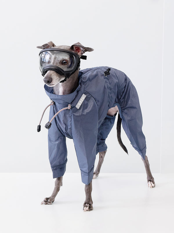Ultra-Light & Tear-Resistant Dog Raincoat | Stone Indigo