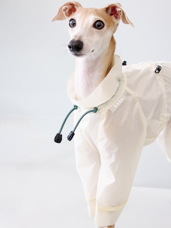 Ultra-Light & Tear-Resistant Dog Raincoat | Rice Mist