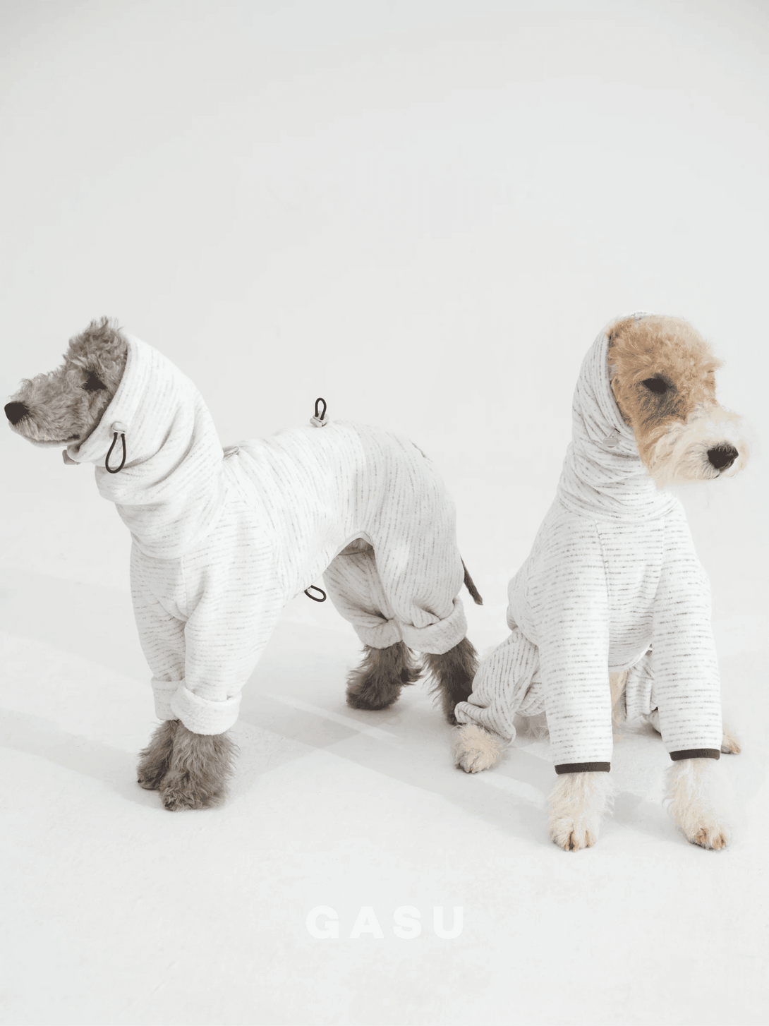 Adjustable 4-Leg Anti-static Fleece Dog Jumpsuit | White - 2&4 PETS