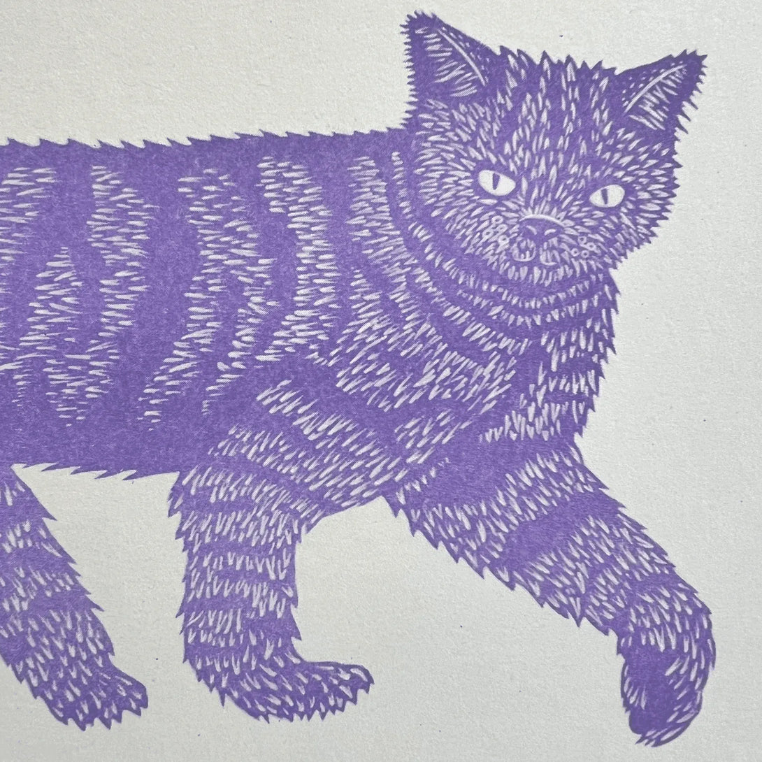 Ass Purr Usual Riso: Artistic Cat Print - 2&4 PETS