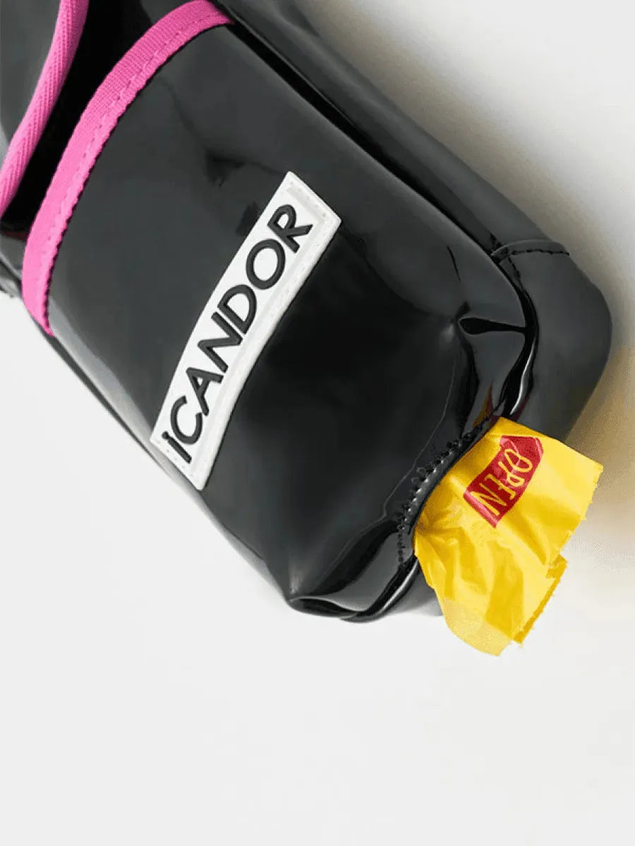 Cashew Nut | Dog-Walking Pouch - Black Pink - 2&4 PETS