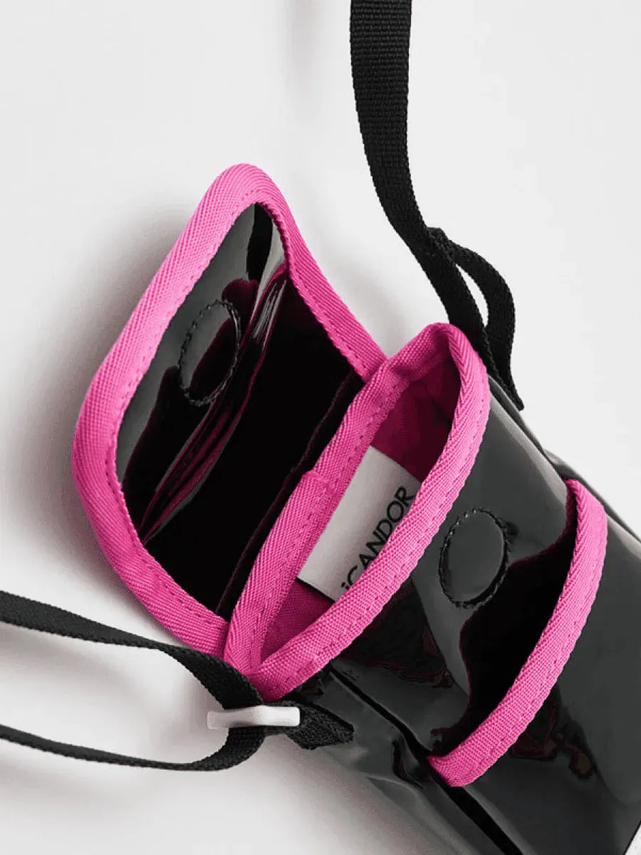Cashew Nut | Dog-Walking Pouch - Black Pink - 2&4 PETS