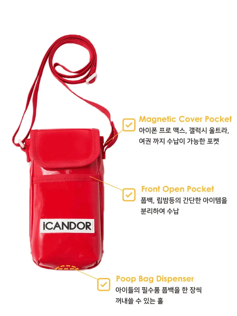 Cashew Nut | Dog-Walking Pouch - Super Red - 2&4 PETS