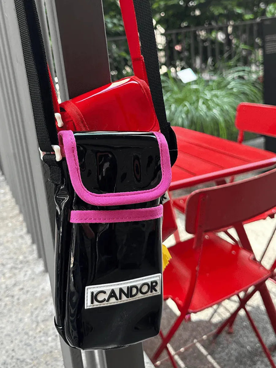 Cashew Nut | Dog-Walking Pouch - Black Pink - 2&4 PETS