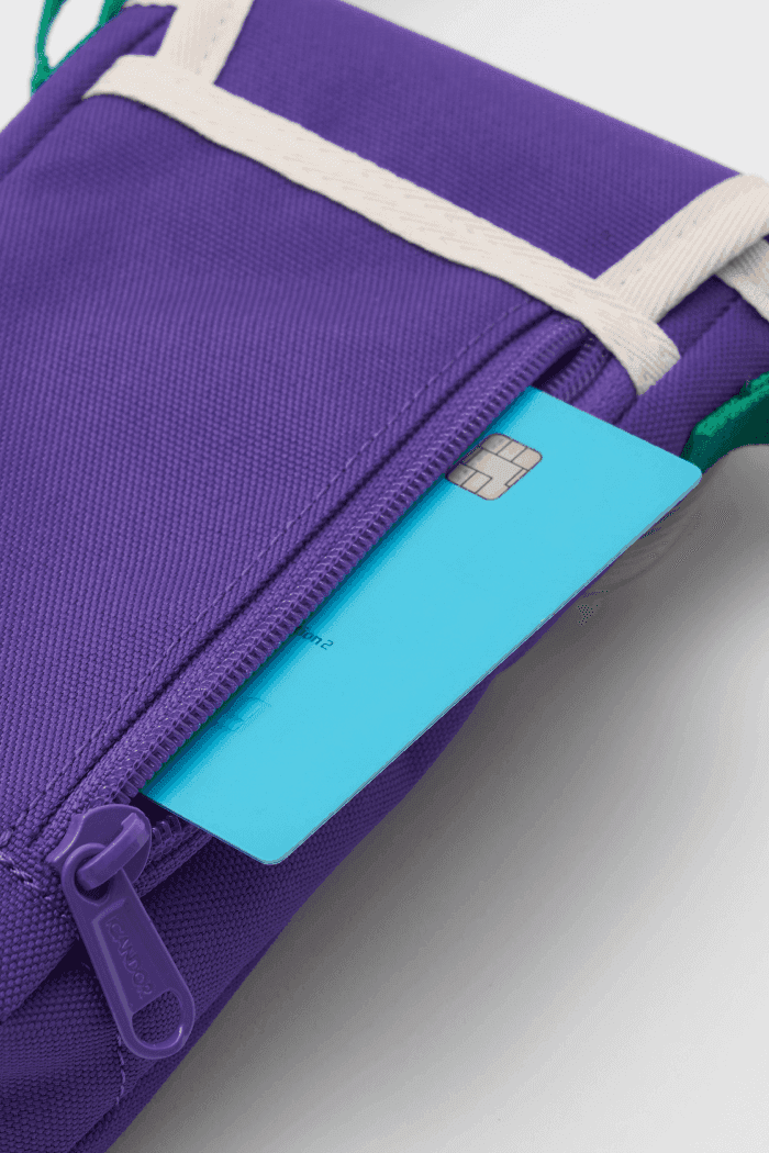 Cashew Nut | Dog-Walking Pouch - Blue/Purple/Mint