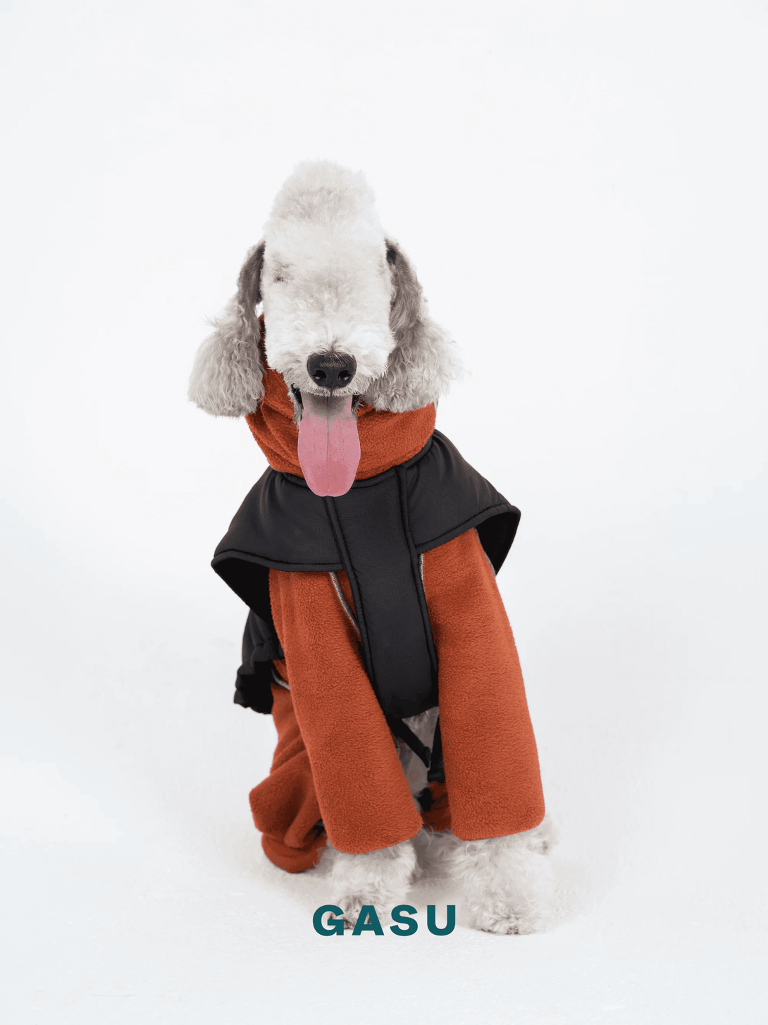 [Persimmon] Secret | Double Sided 4-Leg Fleece Jumpsuit