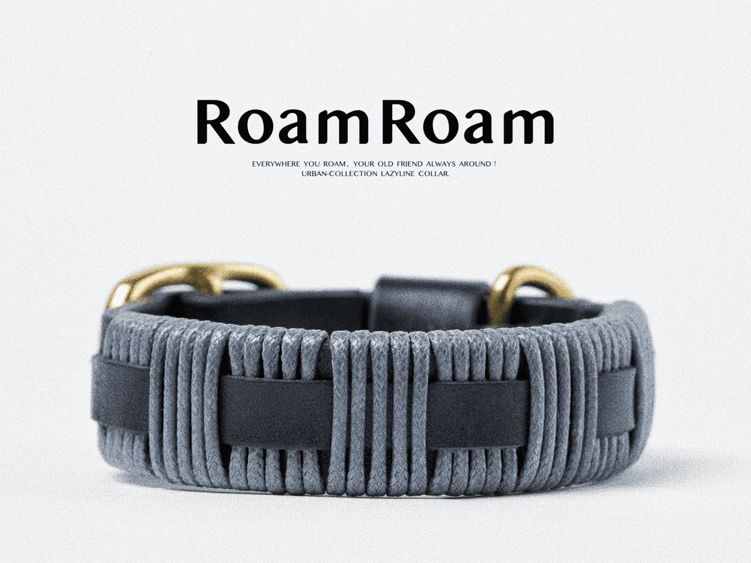 [FOGGY BLUE] HULA | HANDMADE LEATHER COLLAR