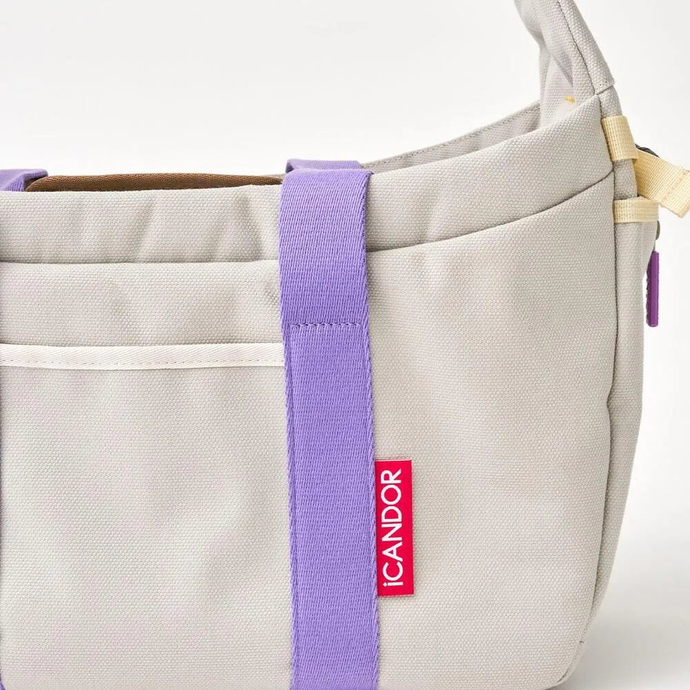 iCandor Peek-a-boo Pet Carrier Bag - Plum Grey