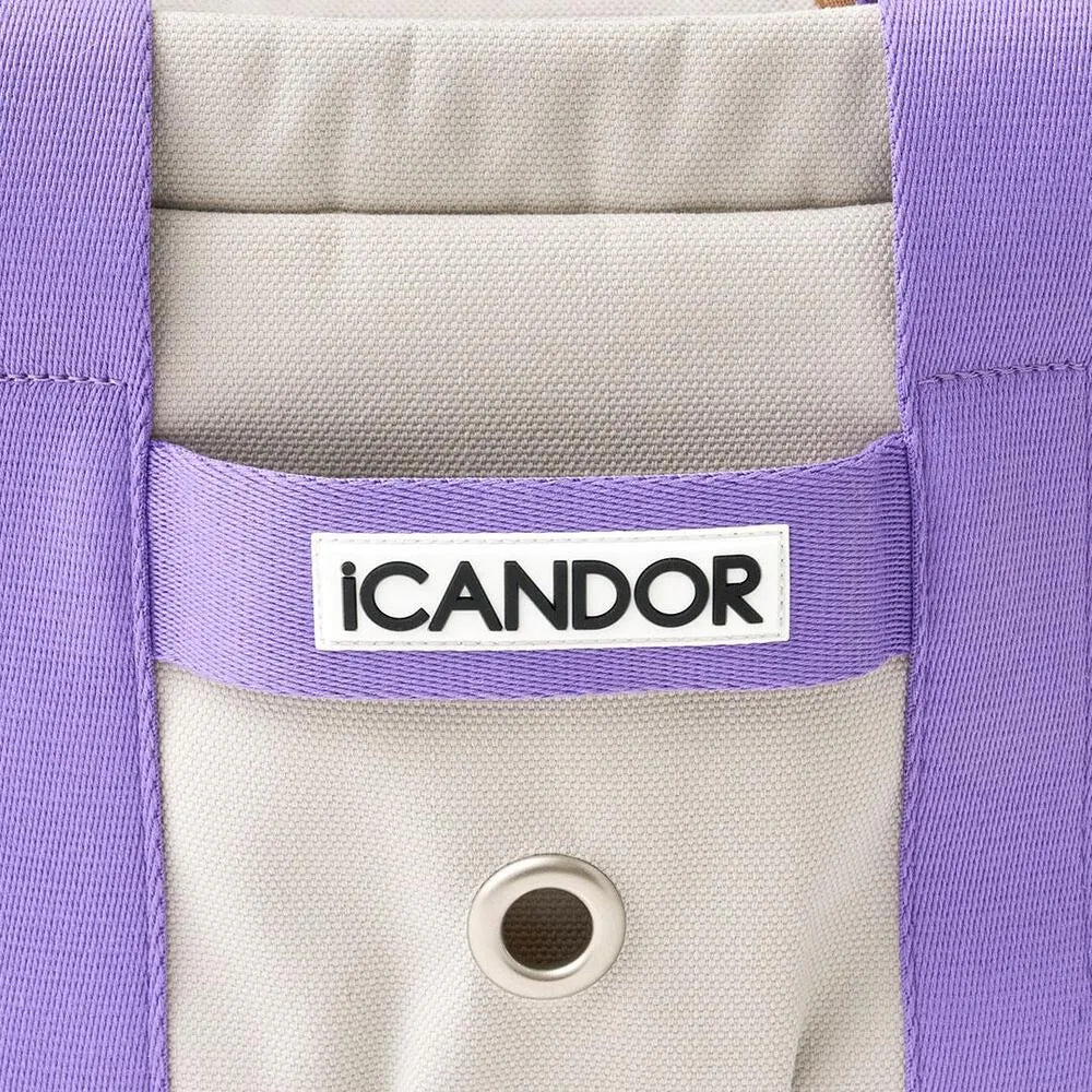 iCandor Peek-a-boo Pet Carrier Bag - Plum Grey