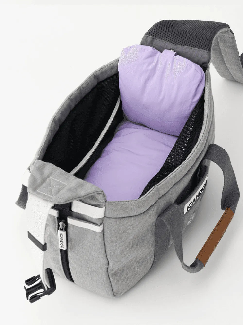 iCandor Peek-a-boo Pet Carrier Bag Grey