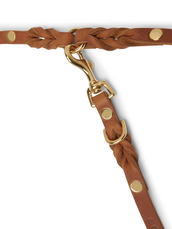 [SAHARA COGNAC] BUTTER LEATHER ADJUSTABLE DOG LEASH - 2&4 PETS