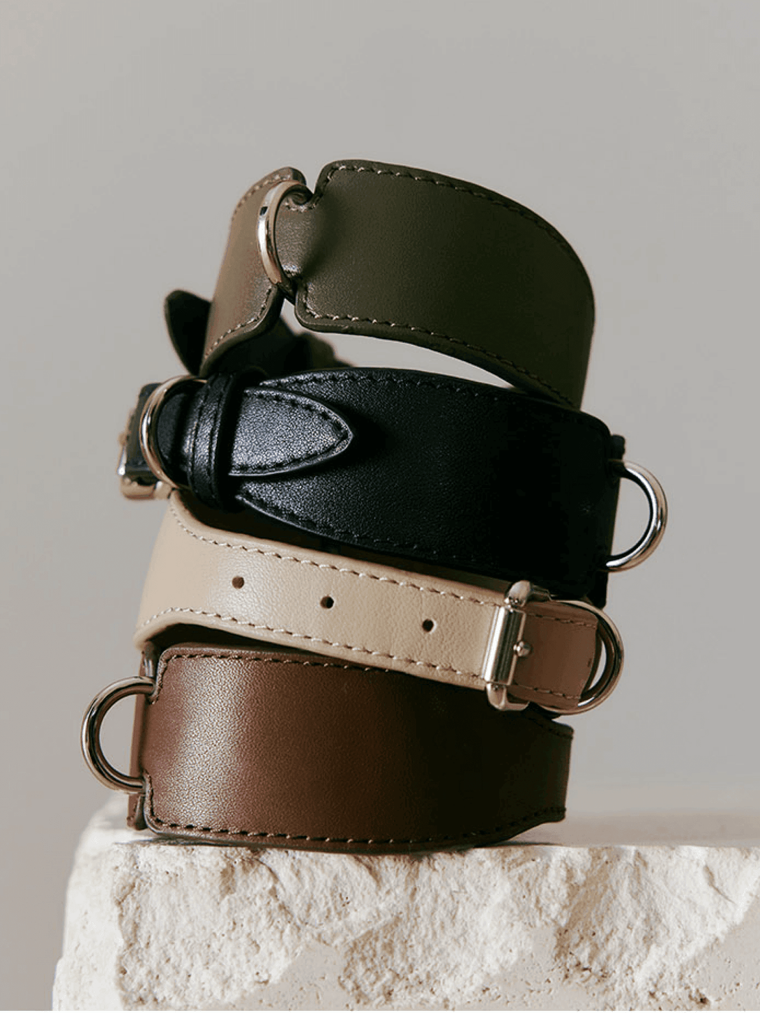 Spanish Classic H-Shape Leather Dog Collar - 2&4 PETS