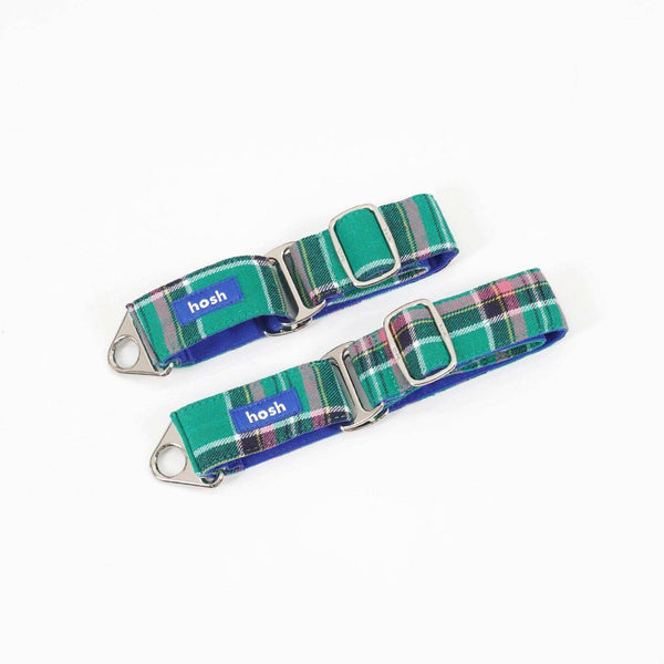 Tartan Pattern Collar Leash Set | Green - 2&4 PETS