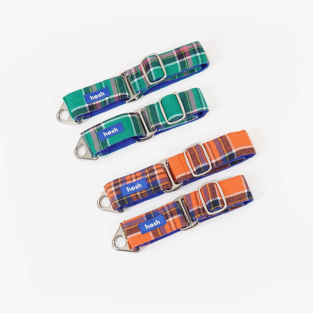 Tartan Pattern Collar Leash Set | Green - 2&4 PETS