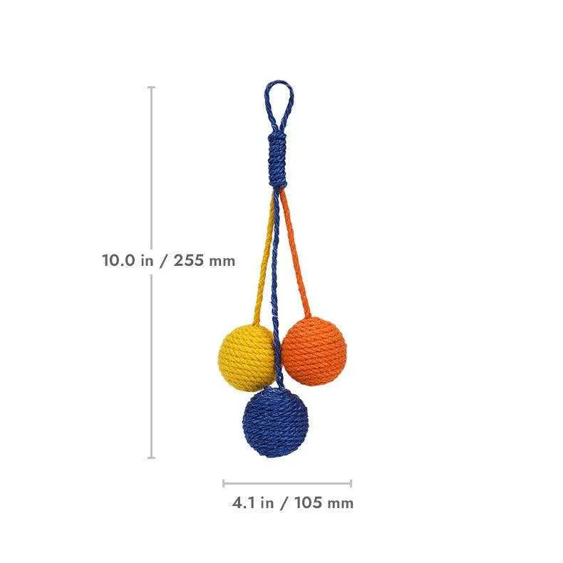 Tricolor Cat Jute Rope Toy - 2&4 PETS