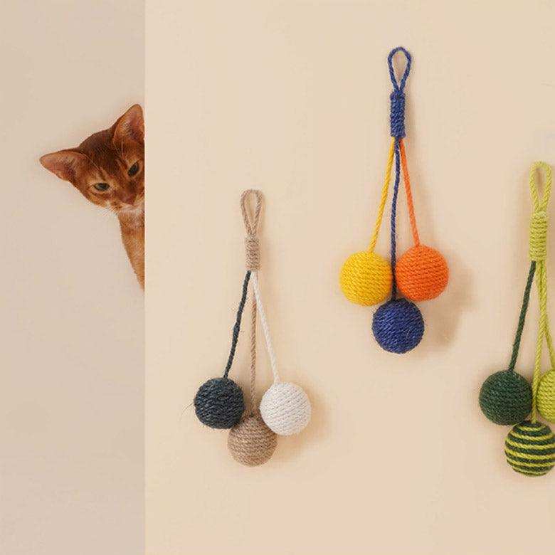 Tricolor Cat Jute Rope Toy - 2&4 PETS